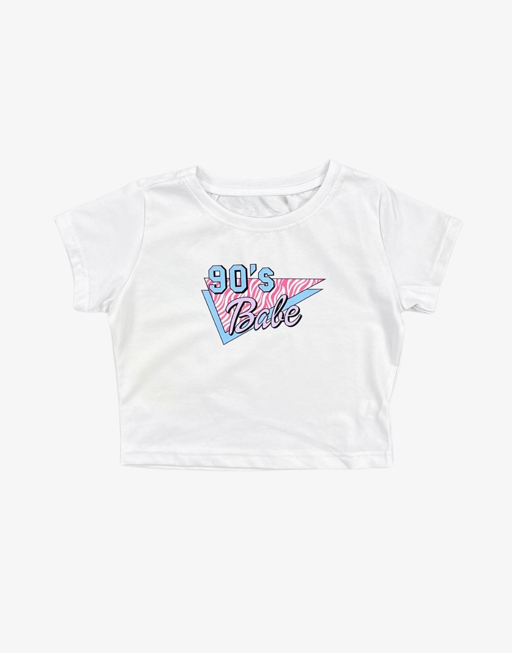 90s Babe Women's Crop White T-Shirt - STREETMODE™