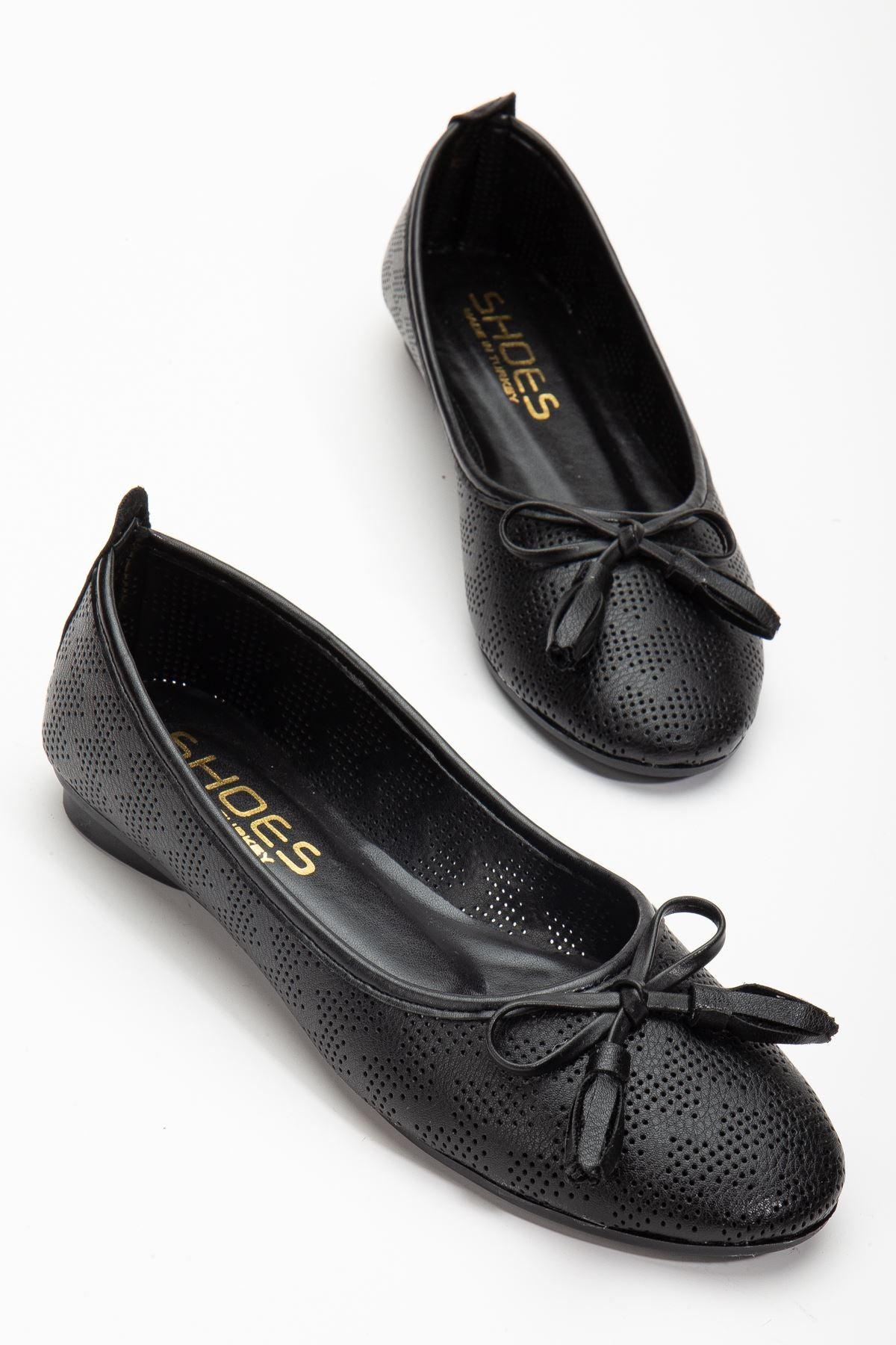 Axelle Black Skin Women's Ballerinas - STREETMODE™