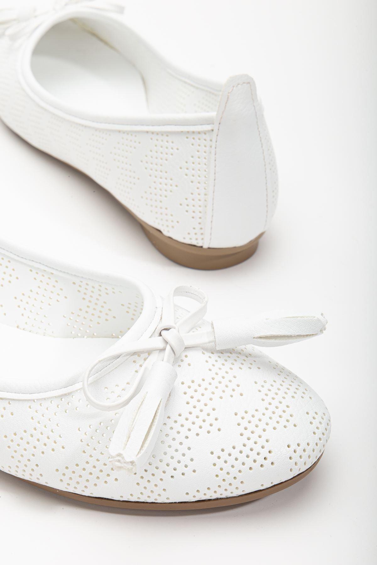 Axelle White Skin Women's Ballerinas - STREETMODE™