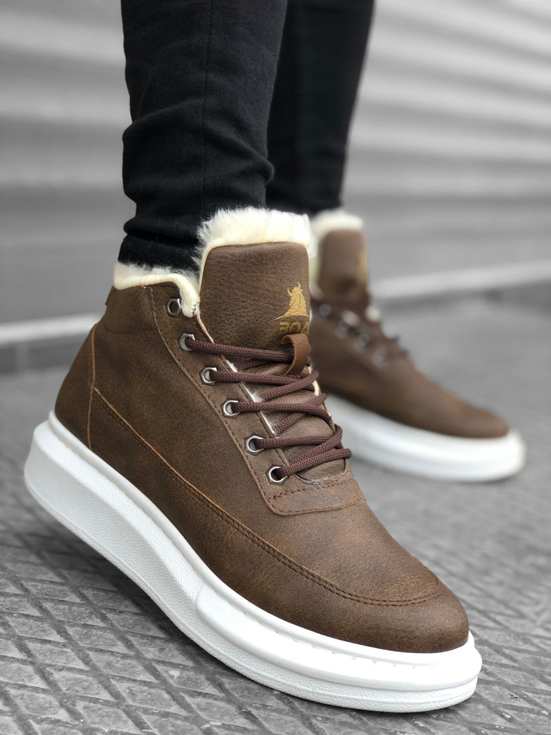 BA0151 Men's Style Sports Boot With Laced Inside Shearling - STREETMODE™