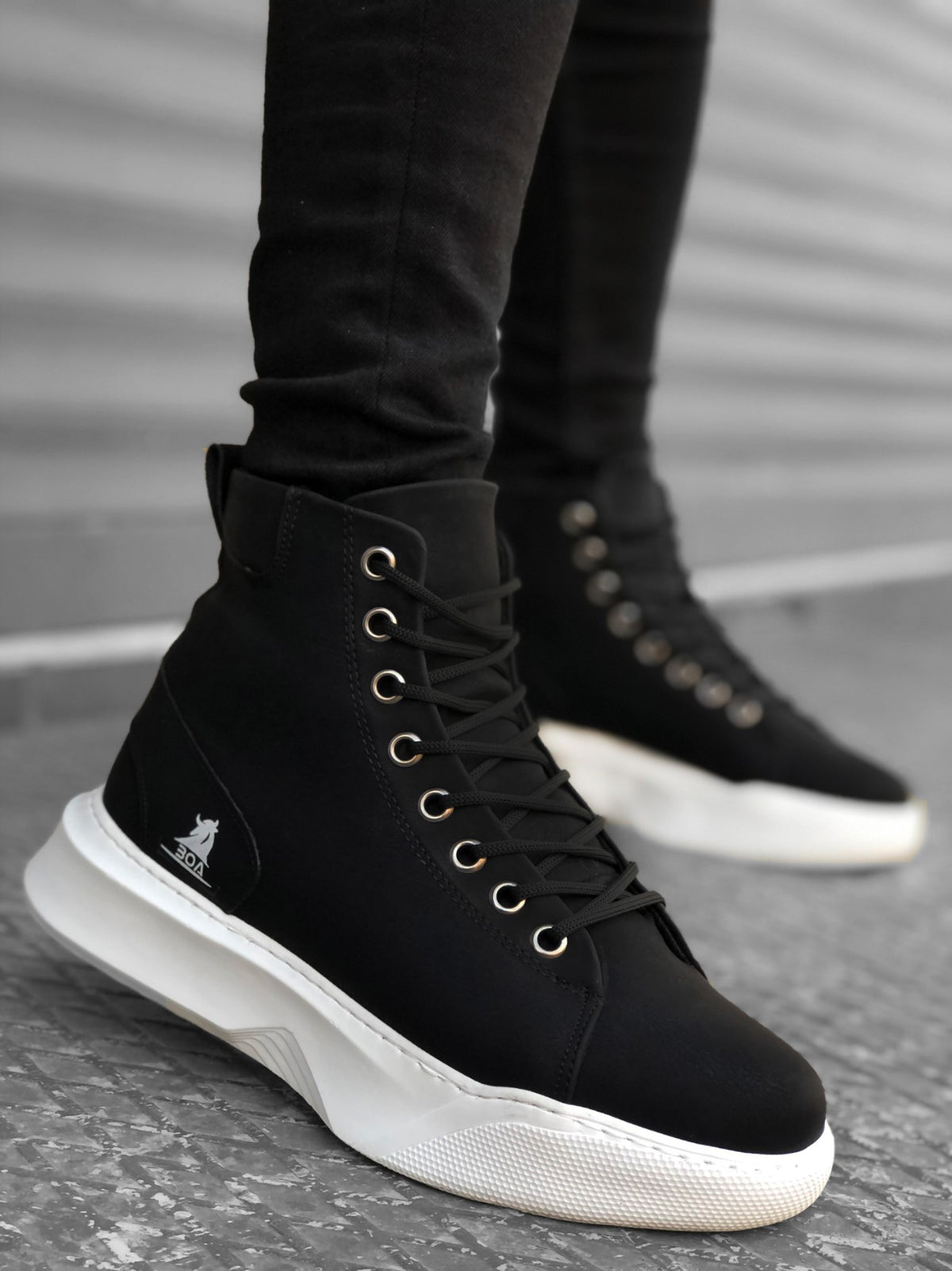 BA0155 Lace-Up Men's High Sole Sport Boots - STREETMODE™