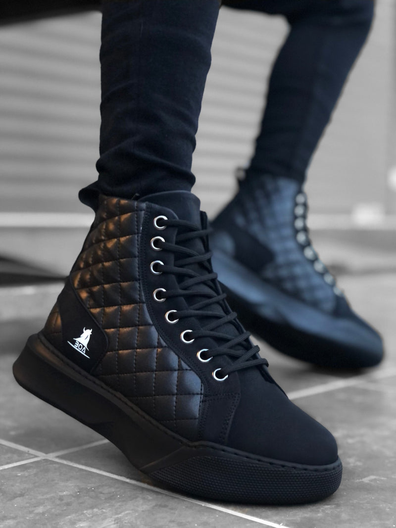 BA0159 Lace-Up Men's High Sole Sneaker Sport Boots - STREETMODE™
