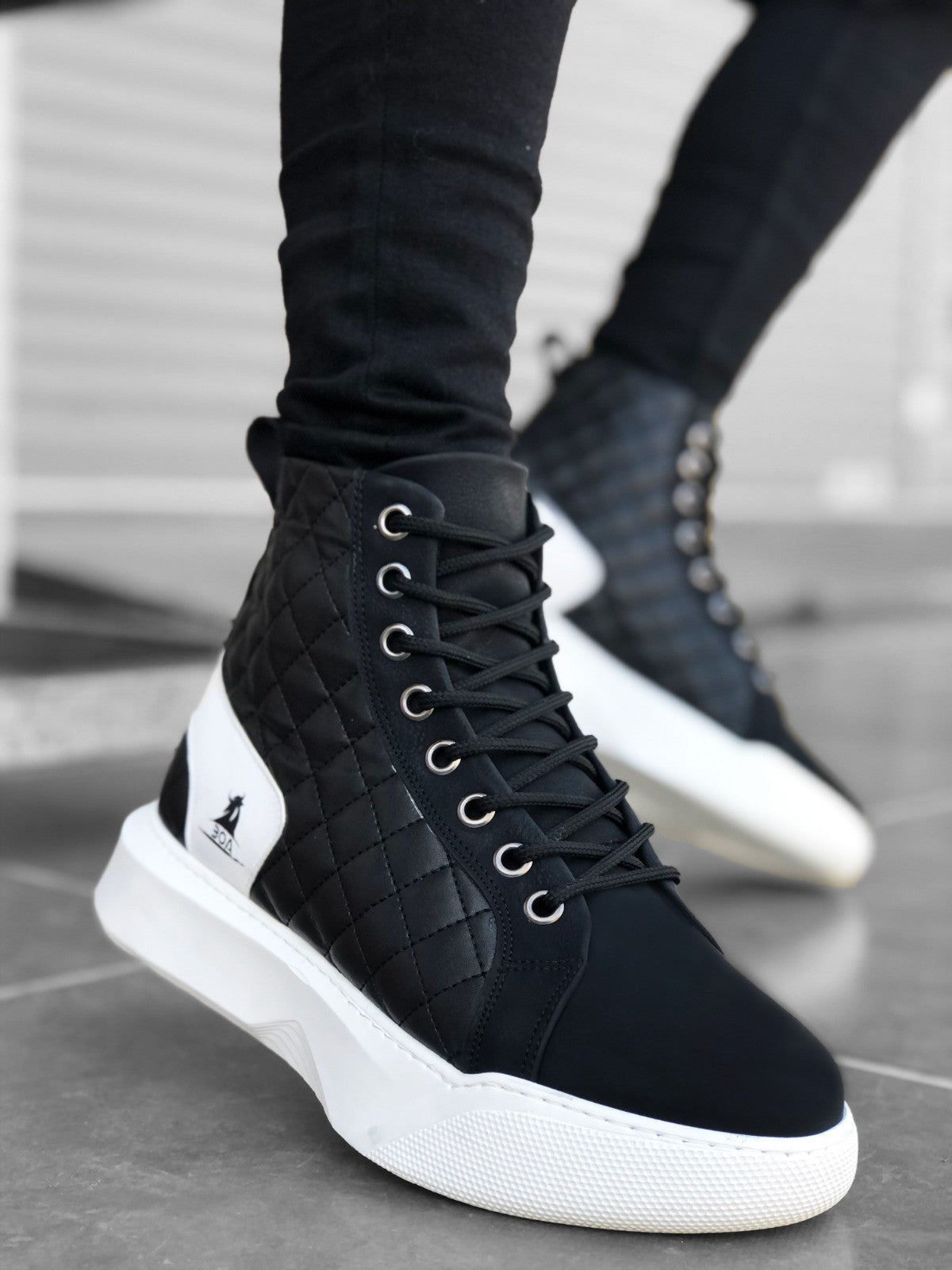 BA0159 Lace-Up Men's High Sole Sneaker Sport Boots - STREETMODE™