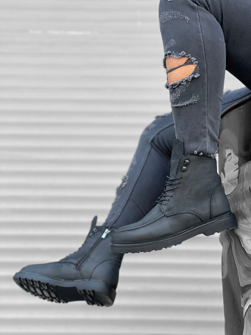 BA0212 Black Men's Boots - STREETMODE™