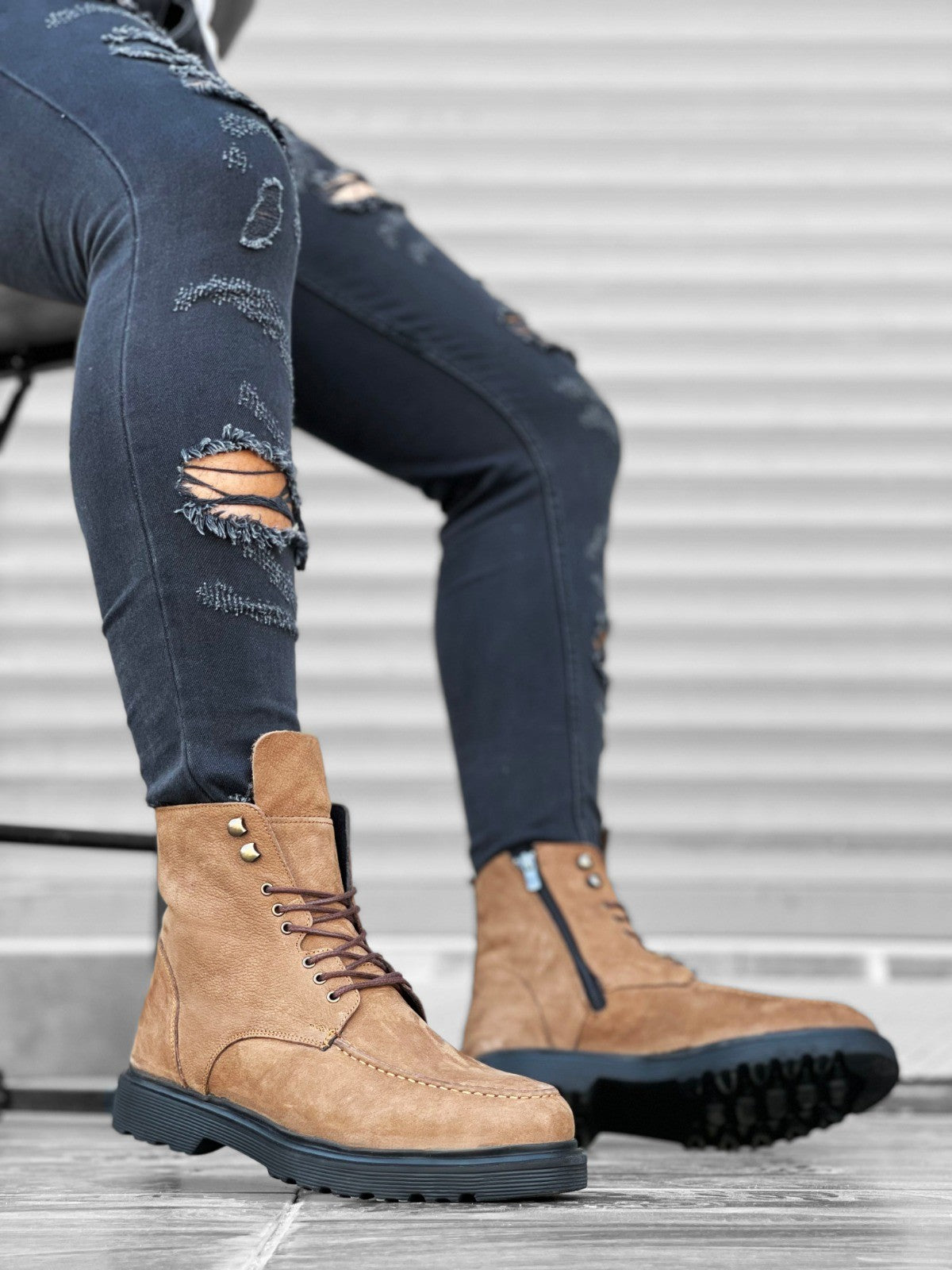 BA0212 Tan Men's Boots - STREETMODE™