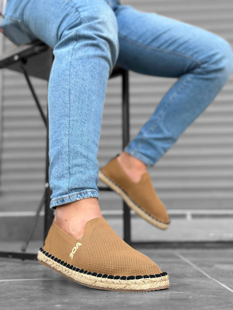 BA0224 Comfortable Flat Sole Espadrilles Knitted Knitwear Taba Casual Men's Shoes - STREETMODE™