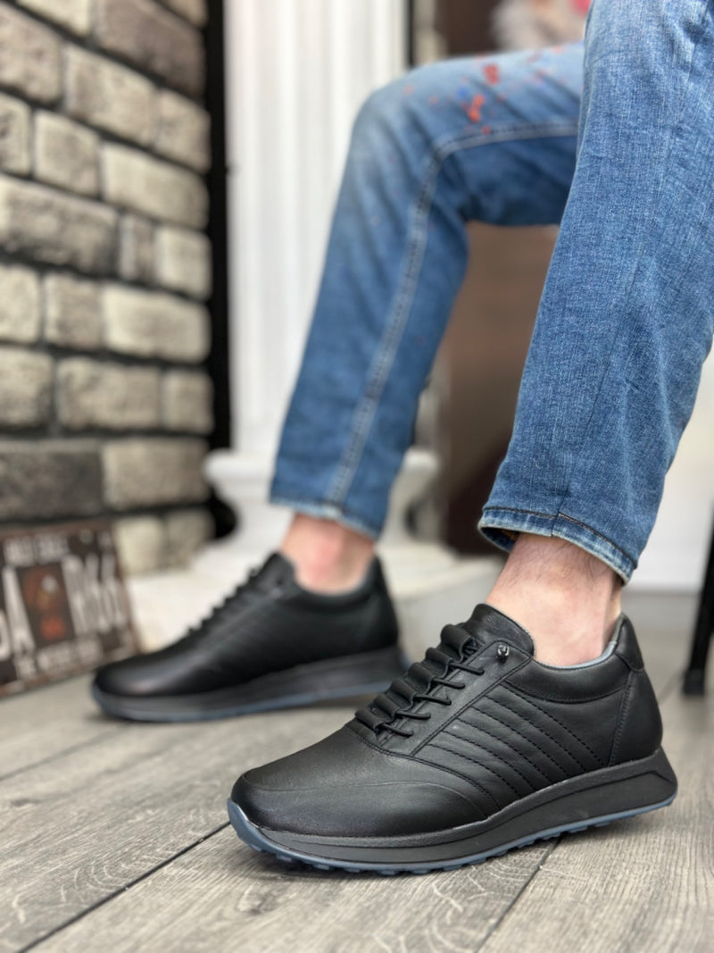 BA0325 Black Sneakers Casual Men's Shoes - STREETMODE™