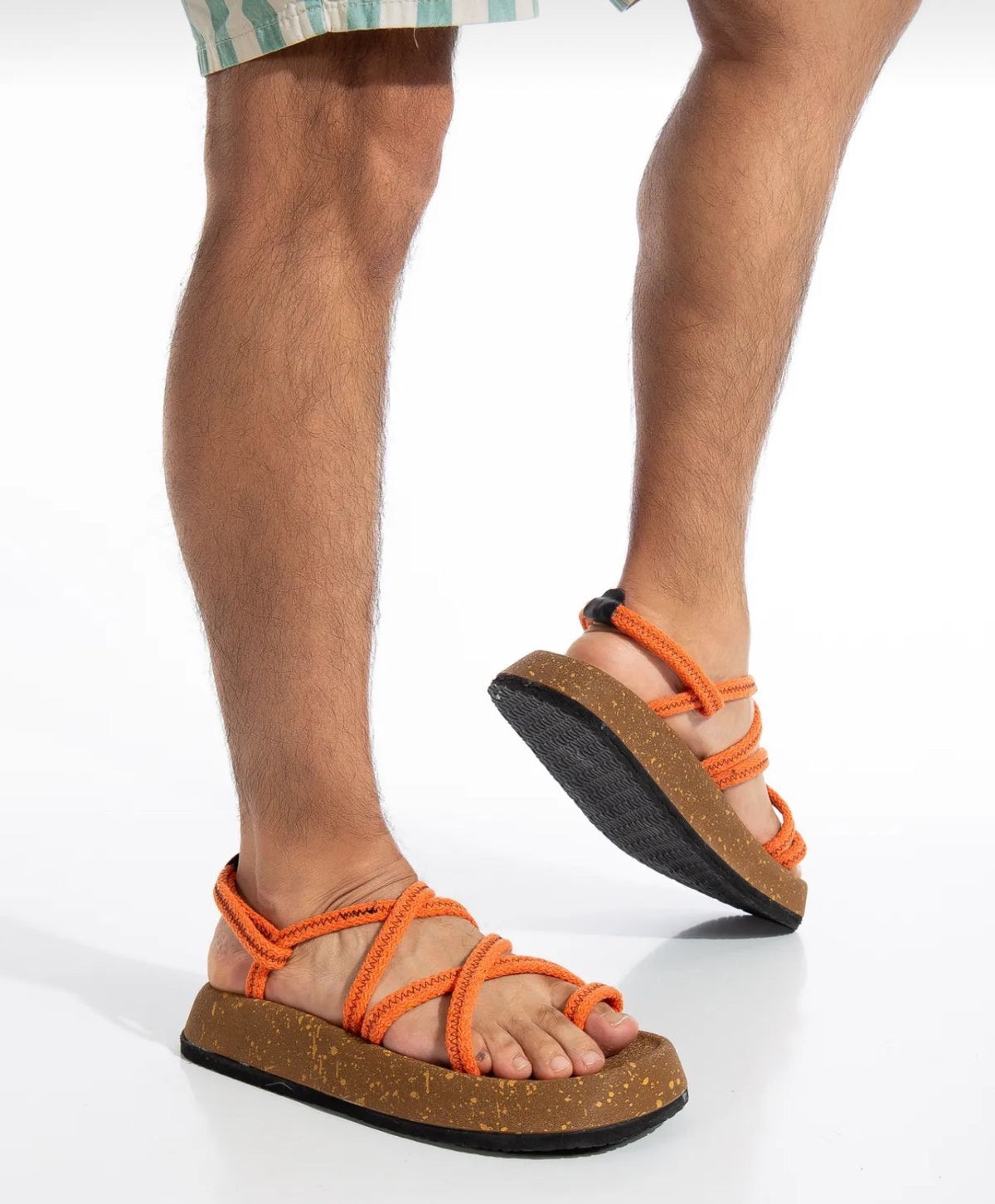 BA0343 Men's Bodrum Orange Daily Sandals - STREETMODE™