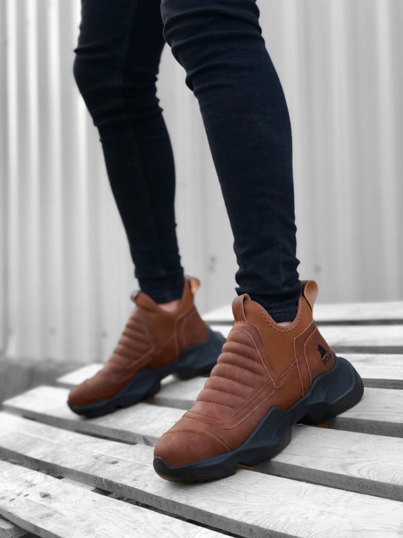 BA0401 Lace-Up Comfortable High-Sole Sole Men's Sports Half Ankle Boots - STREETMODE™