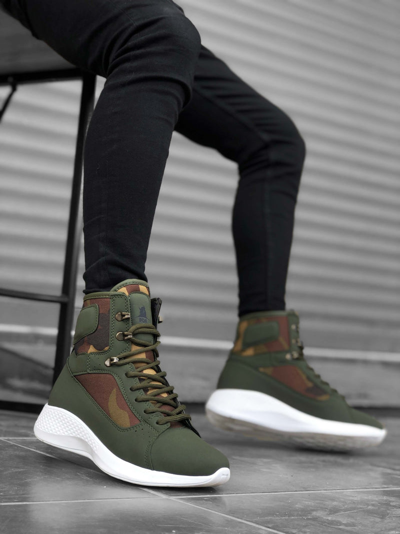 BA0600 Lace-up Camouflage Short Boxer Sport Boots - STREETMODE™