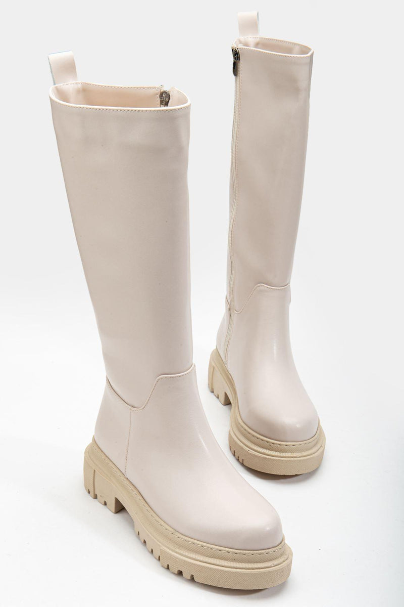 Beige Skin Women's Boots - STREETMODE™