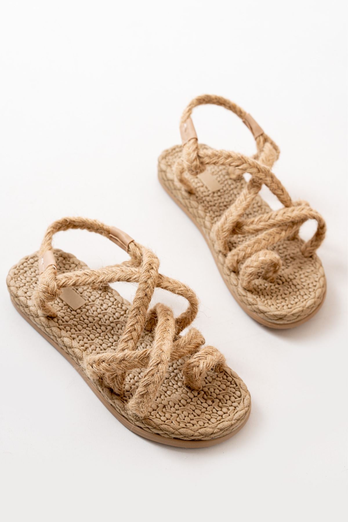 Beige Straw Women's Sandals - STREETMODE™