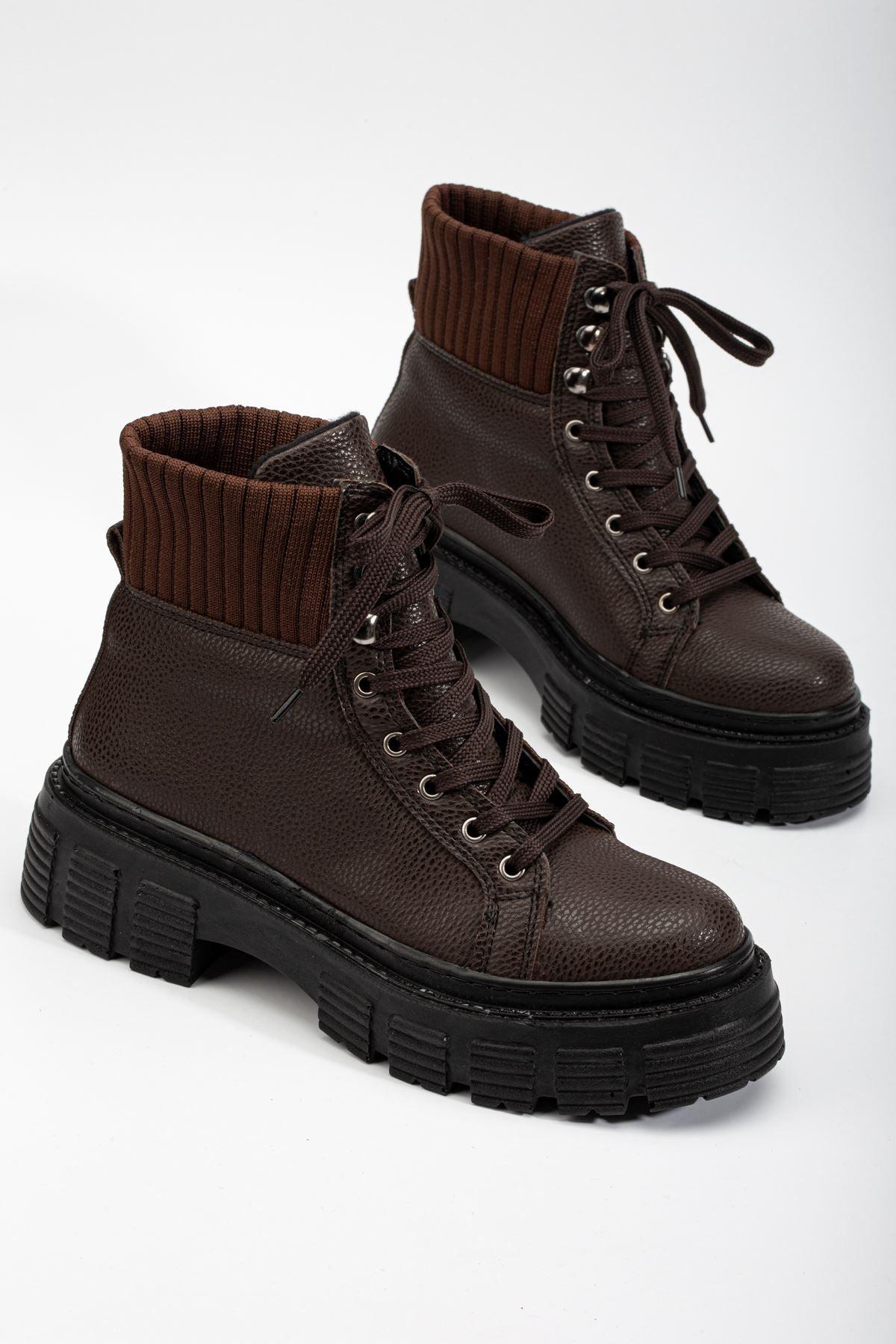 Bitter Brown Laced Women's Boots - STREETMODE™