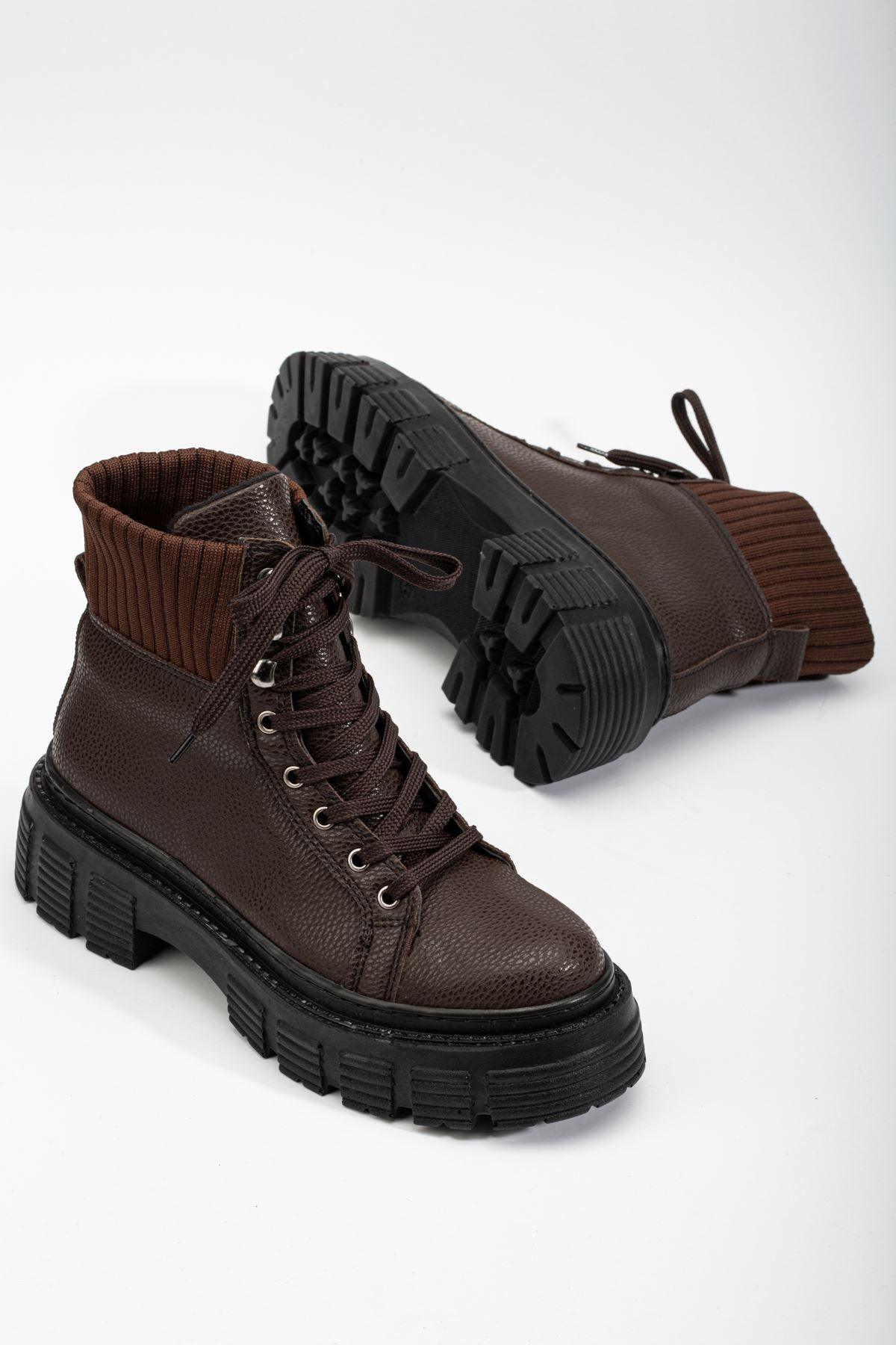 Bitter Brown Laced Women's Boots - STREETMODE™