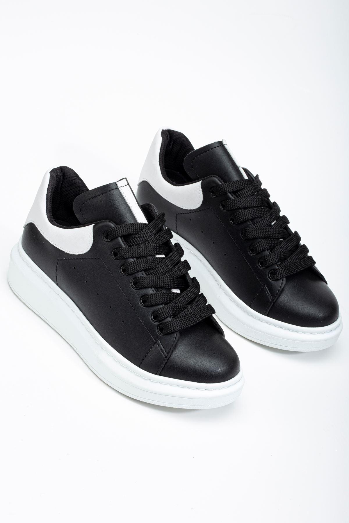 Black - White Women's Sneaker Casual Shoes - STREETMODE™