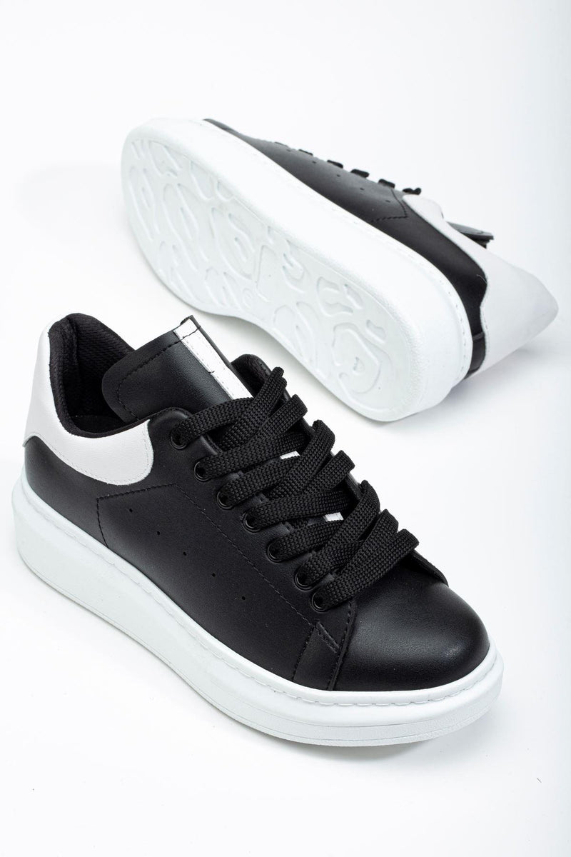 Black - White Women's Sneaker Casual Shoes - STREETMODE™