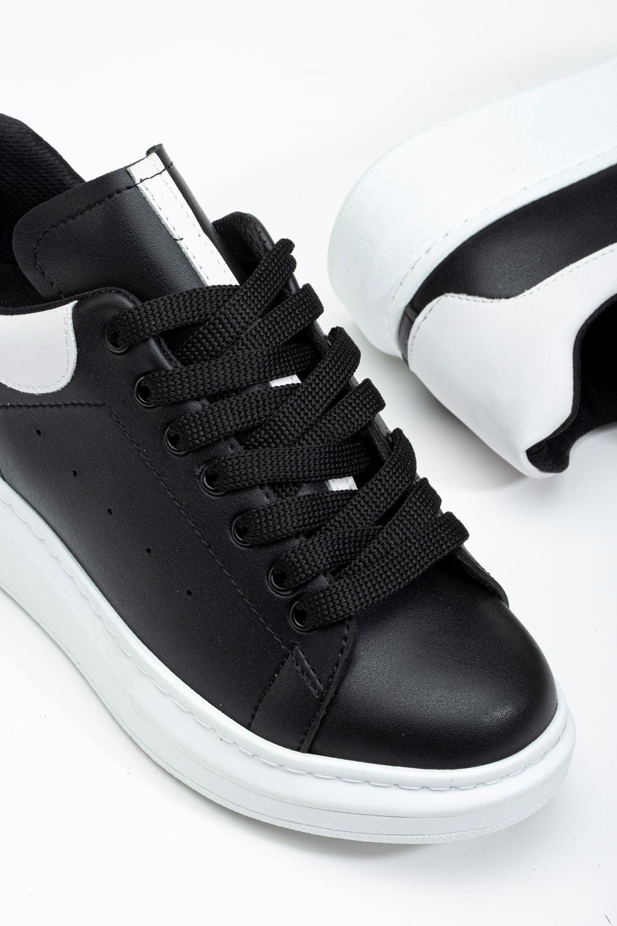 Black - White Women's Sneaker Casual Shoes - STREETMODE™