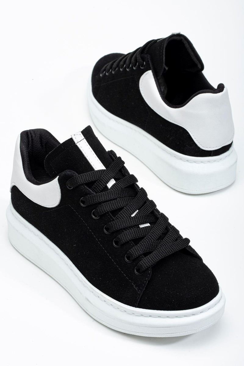 Black - White Women's Sneaker Casual Shoes - STREETMODE™