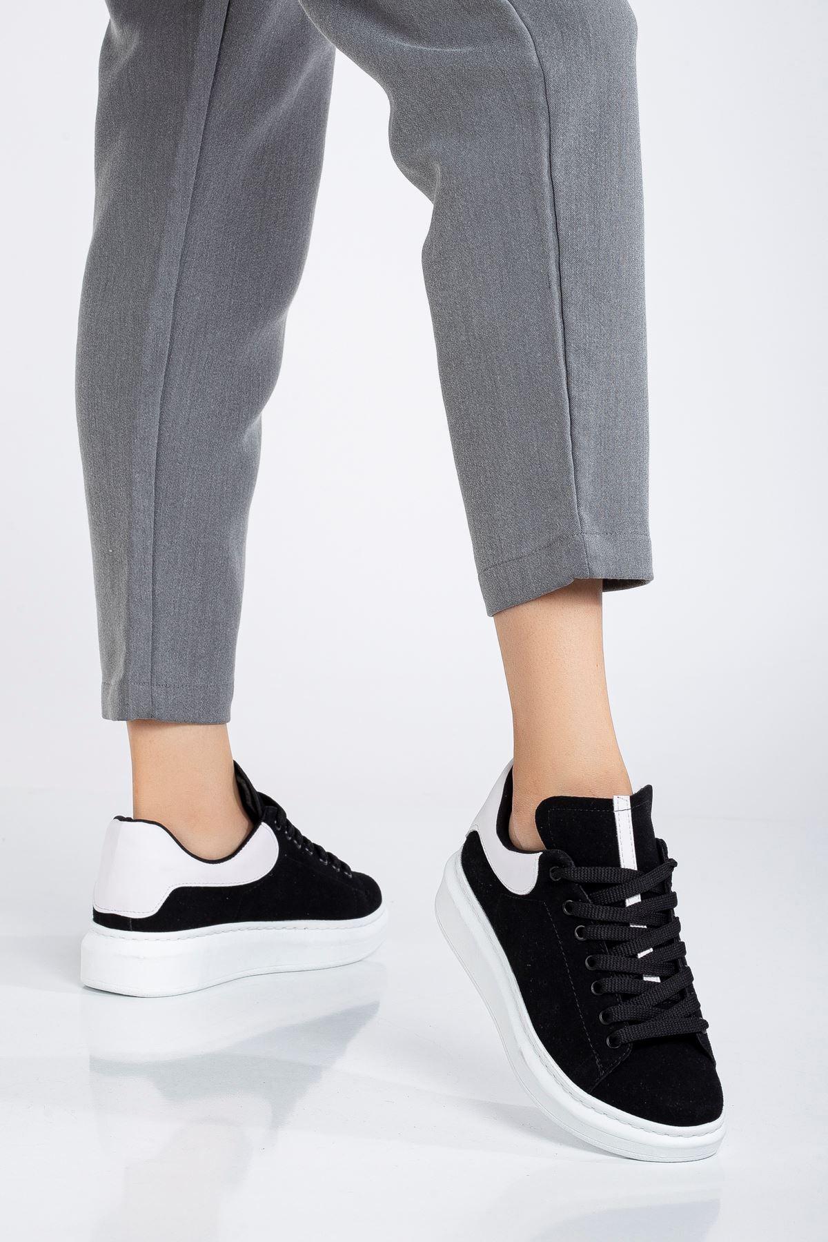 Black - White Women's Sneaker Casual Shoes - STREETMODE™