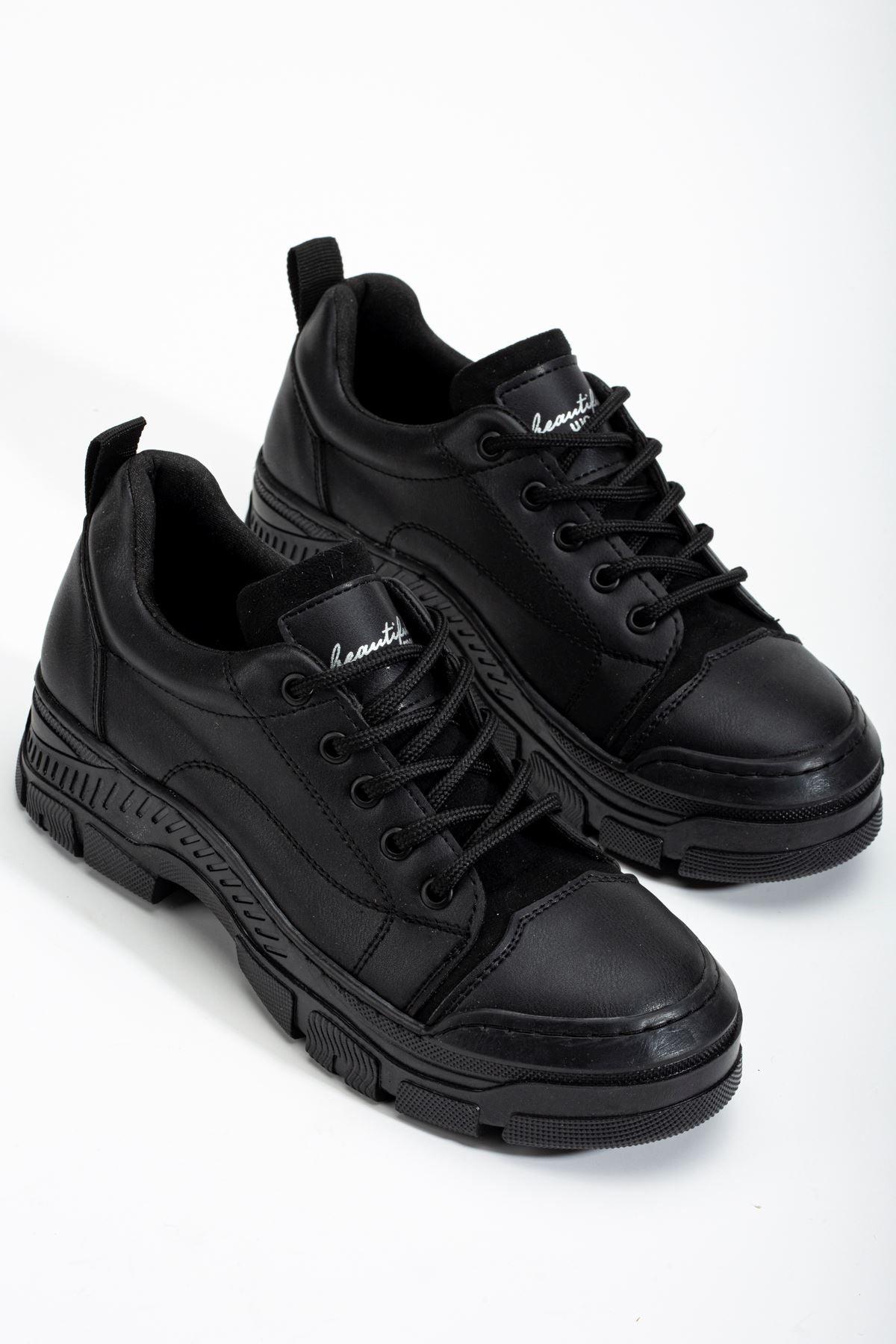 Black Women's Sneakers Casual Shoes - STREETMODE™