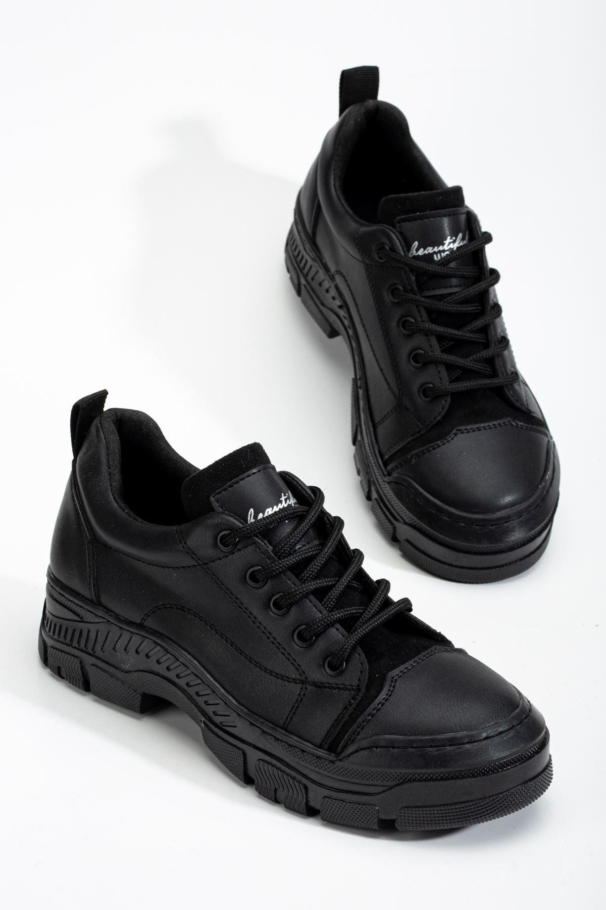 Black Women's Sneakers Casual Shoes - STREETMODE™