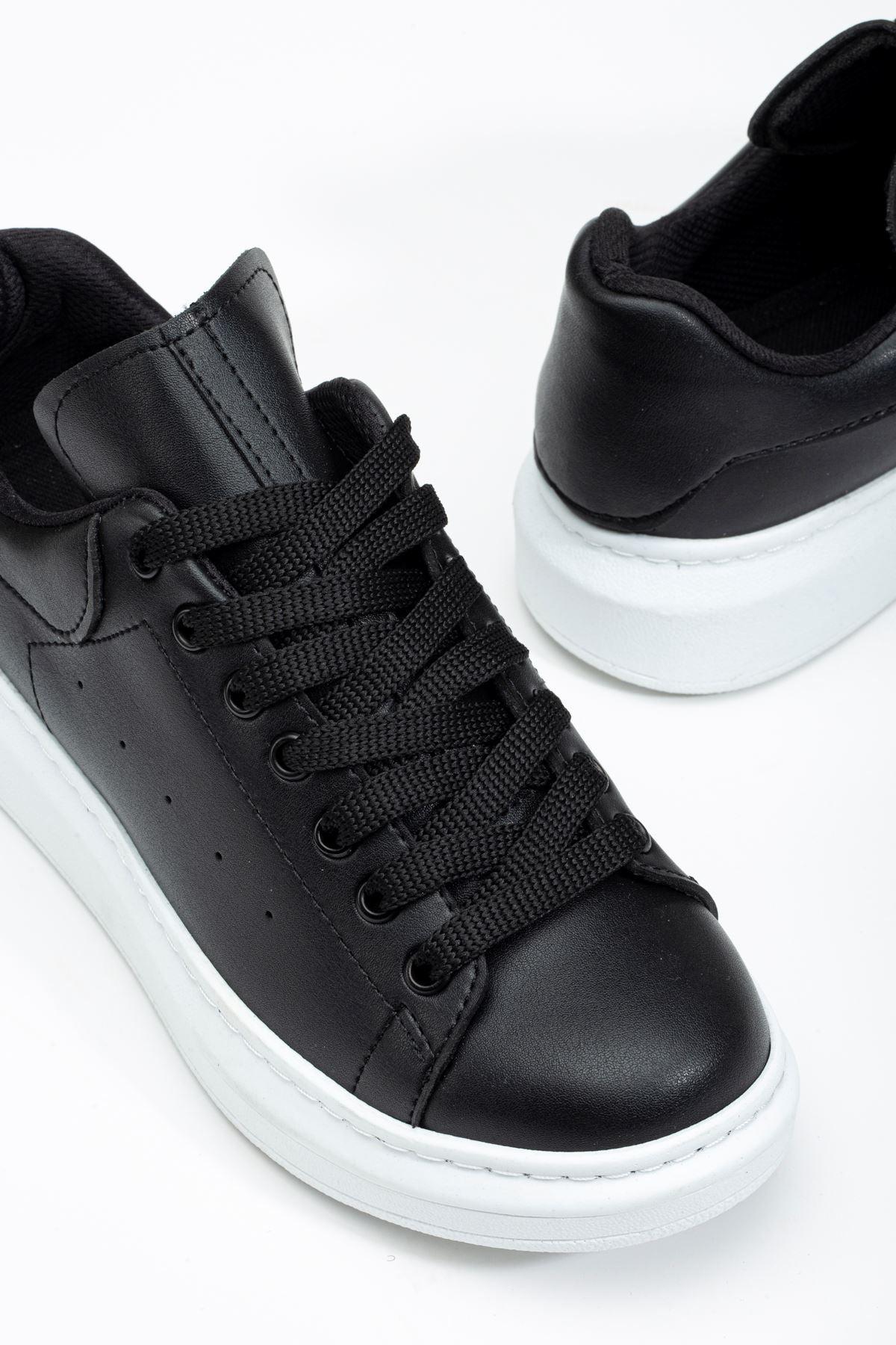 Black Women's Sneakers Casual Shoes - STREETMODE™