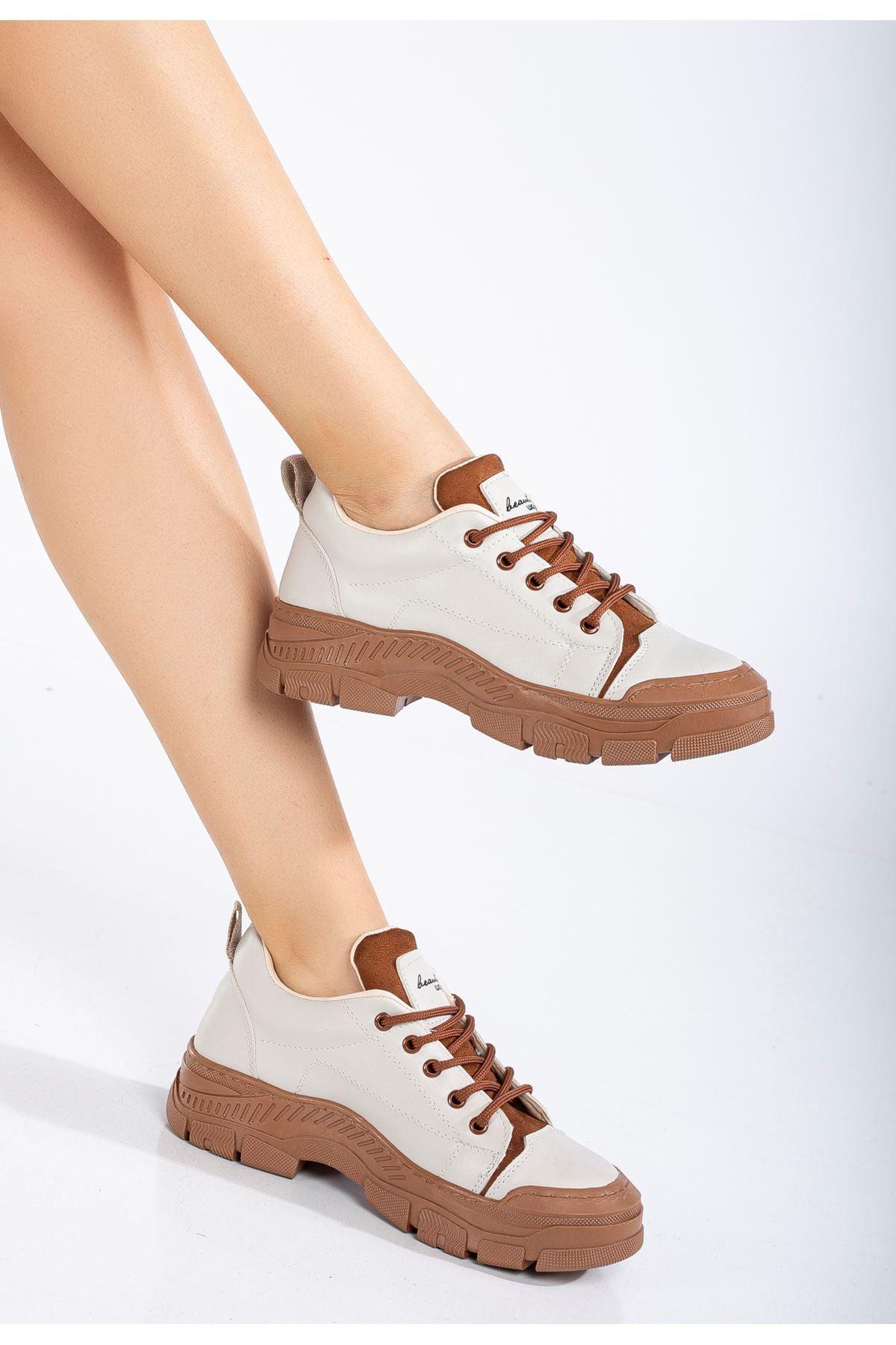 Brown Women's Sneakers Casual Shoes - STREETMODE™