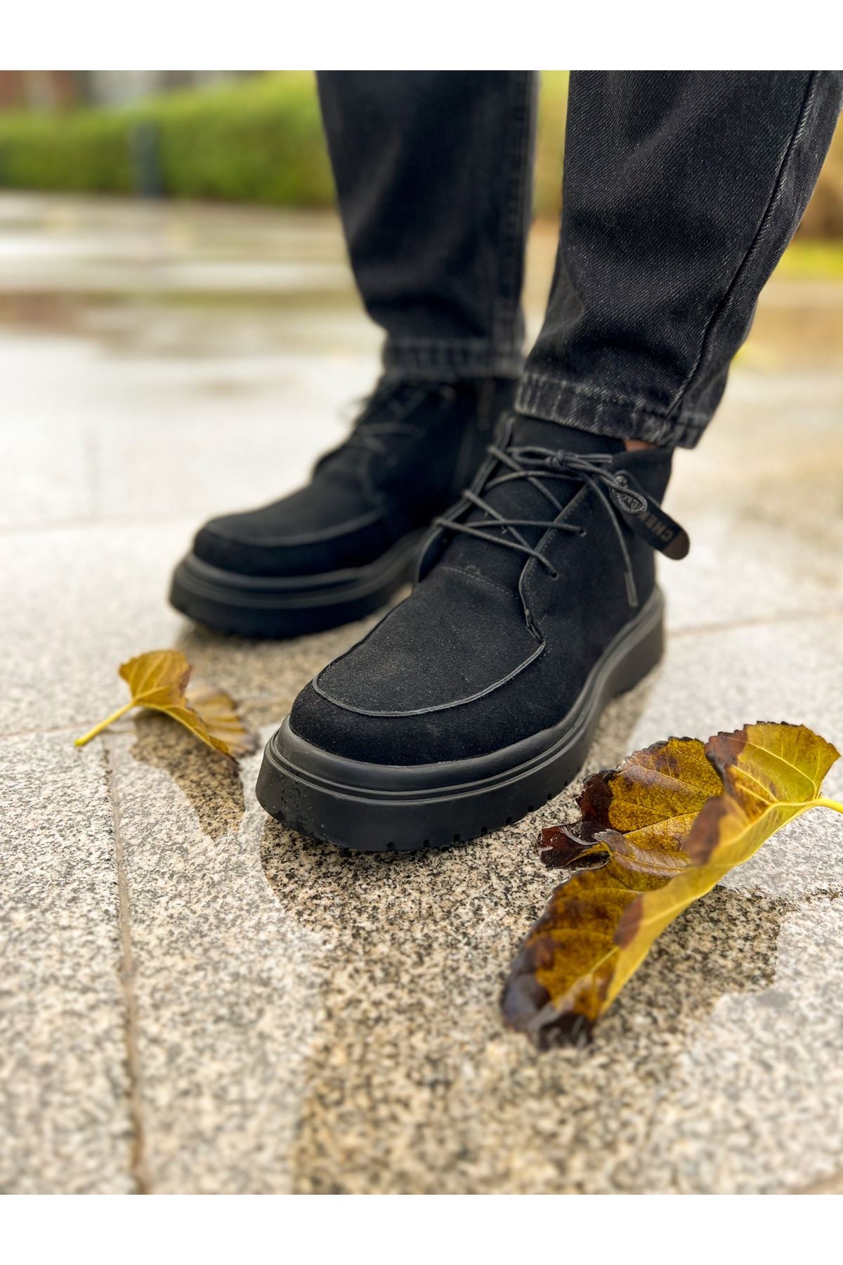 CH 213 Men's Boots BLACK Suede - STREETMODE™
