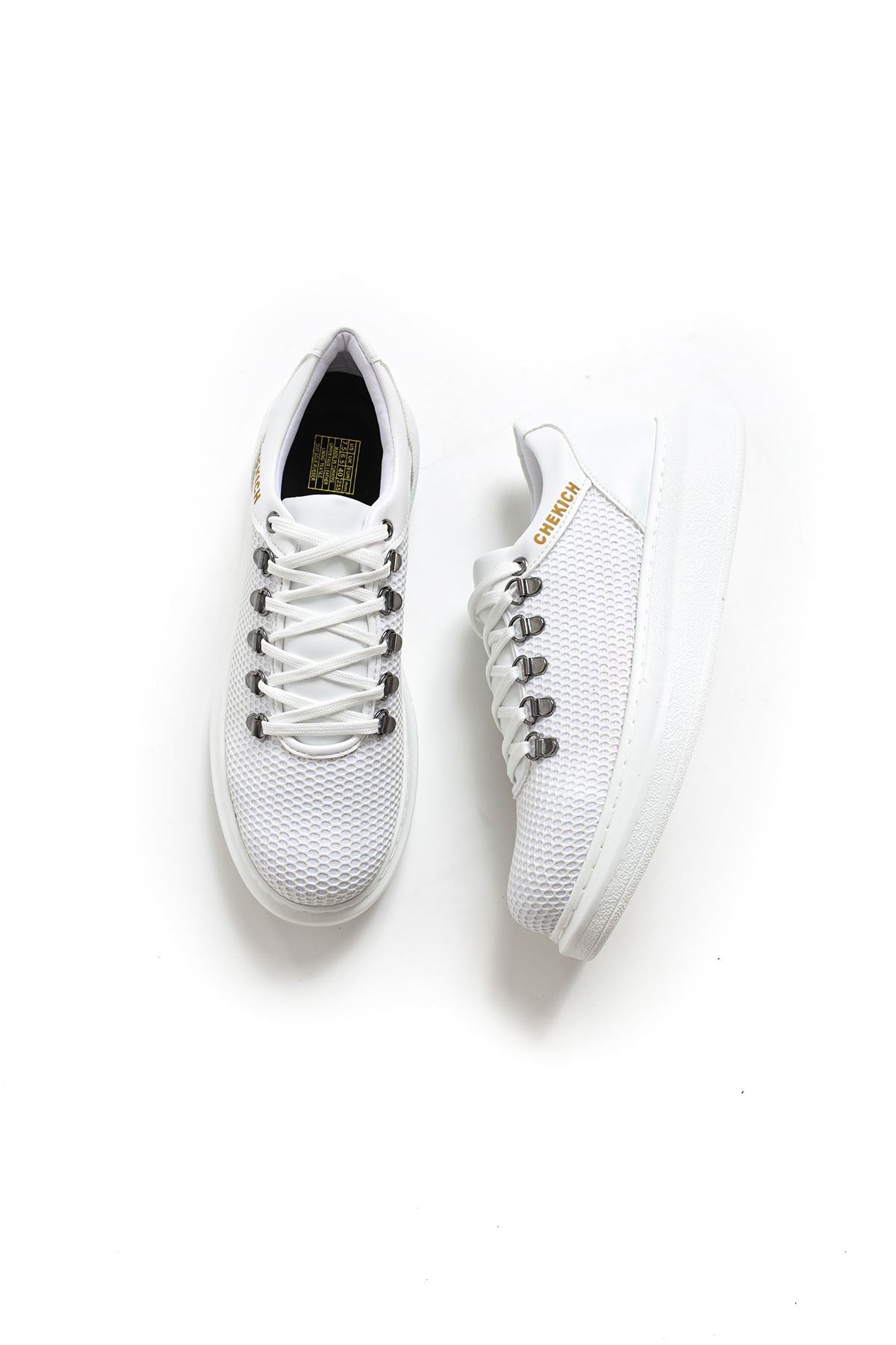 CH021 Men's Unisex Full White Honeycomb Processing Casual Sneaker Sports Shoes - STREETMODE™