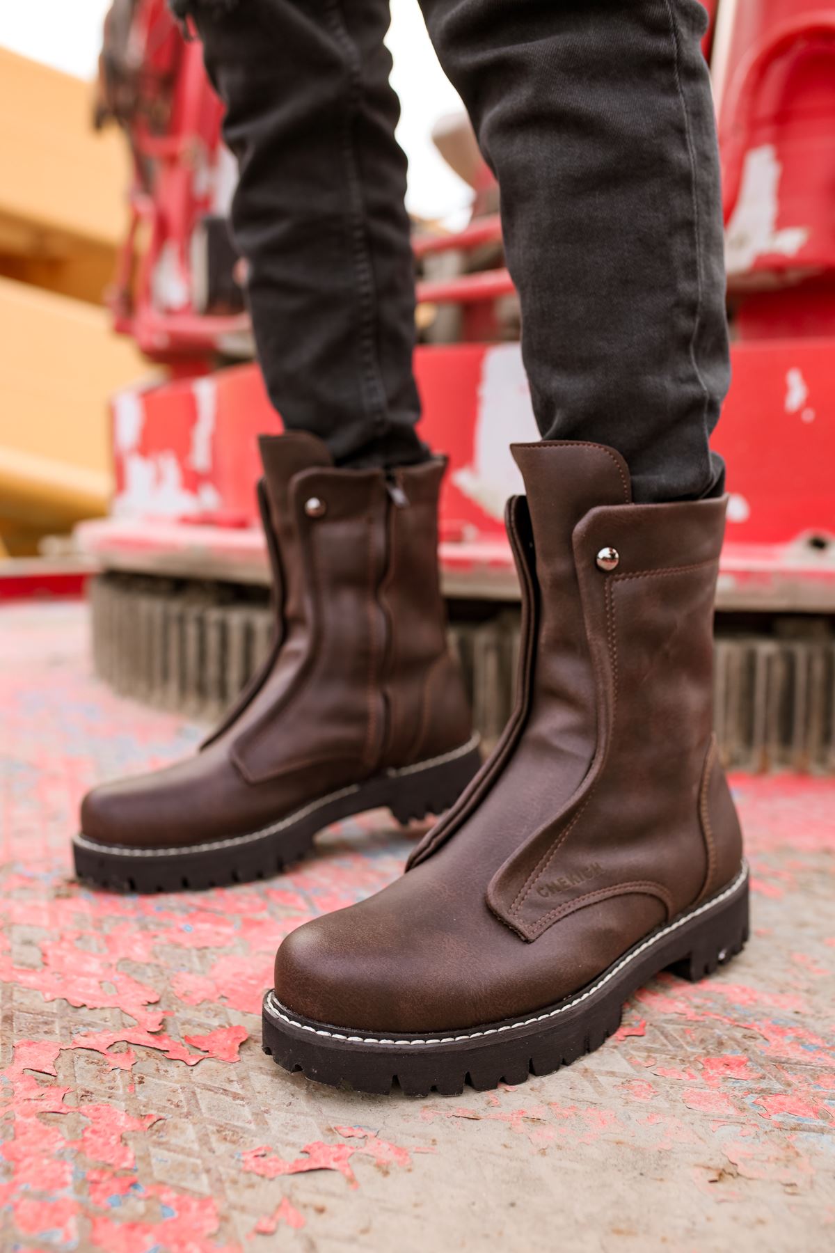 CH027 Men's  Brown-Black Sole Casual Winter Boots - STREETMODE™