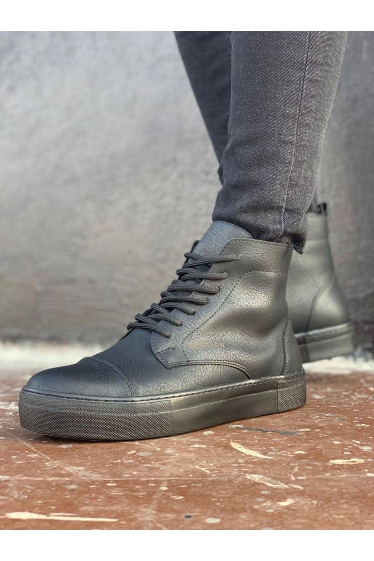 CH029 CST Vulcanized Lace Up Men's Boots BLACK - STREETMODE™