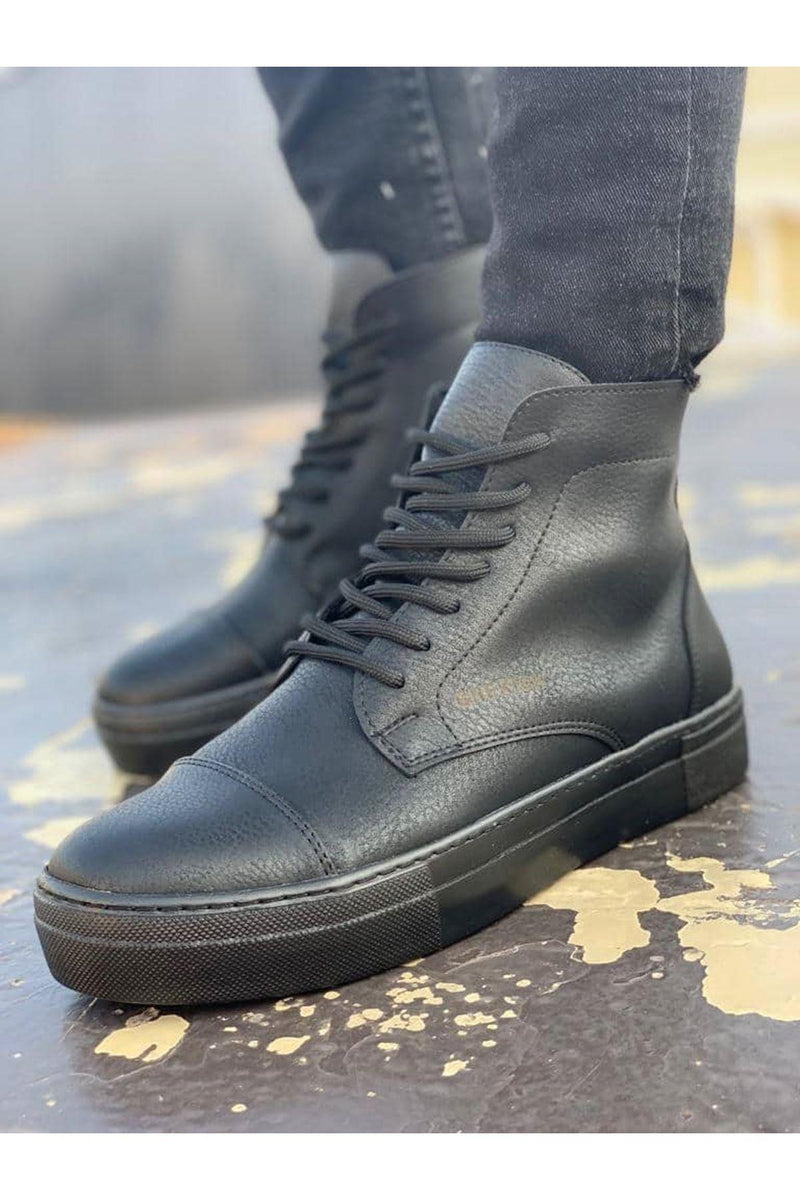 CH029 CST Vulcanized Lace Up Men's Boots BLACK - STREETMODE™