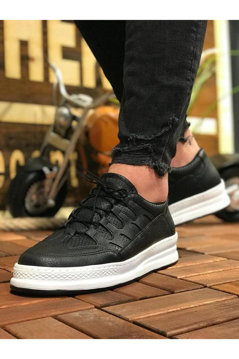 CH040 Men's Unisex Orthopedics Black-White Sole Casual Sneaker Sports Shoes - STREETMODE™