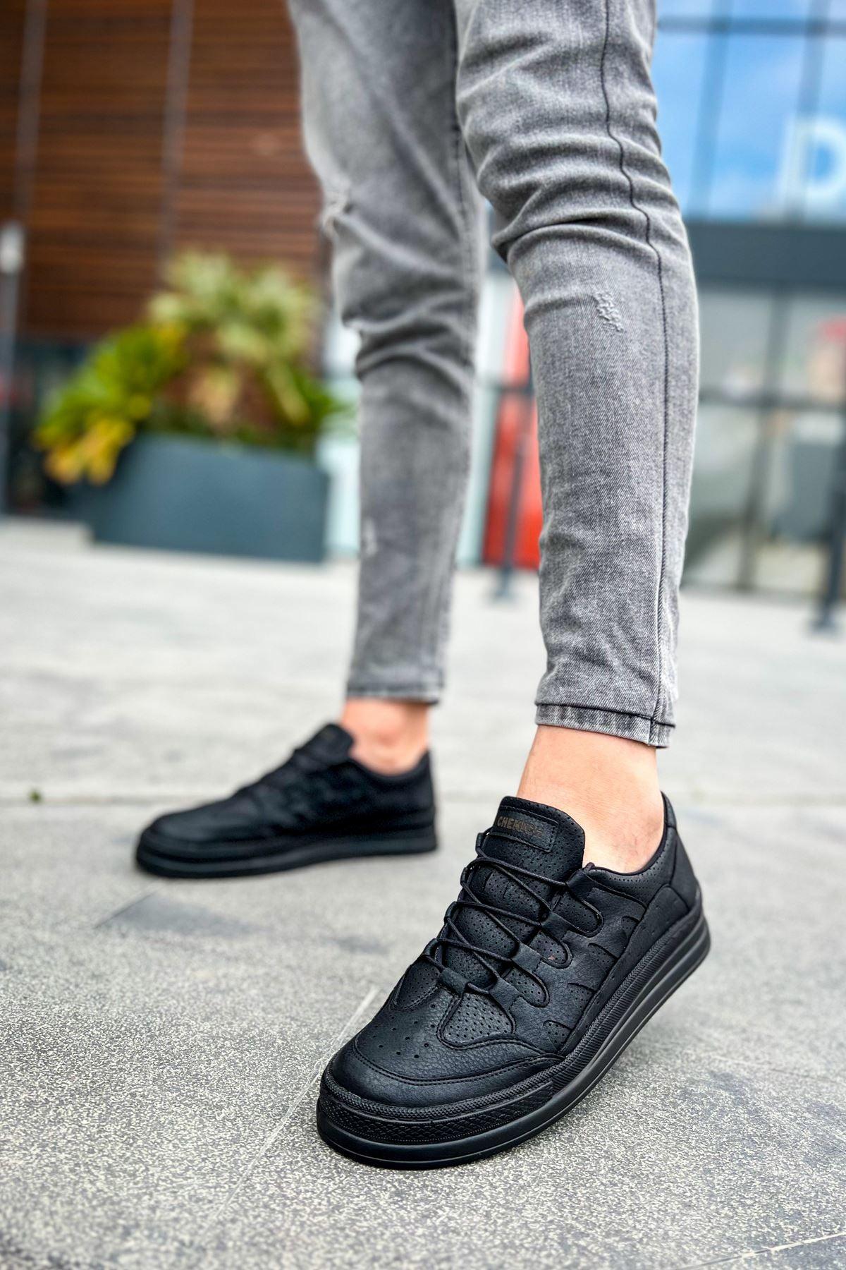 CH040 Men's Unisex Orthopedics Full Black Casual Sneaker Sports Shoes - STREETMODE™