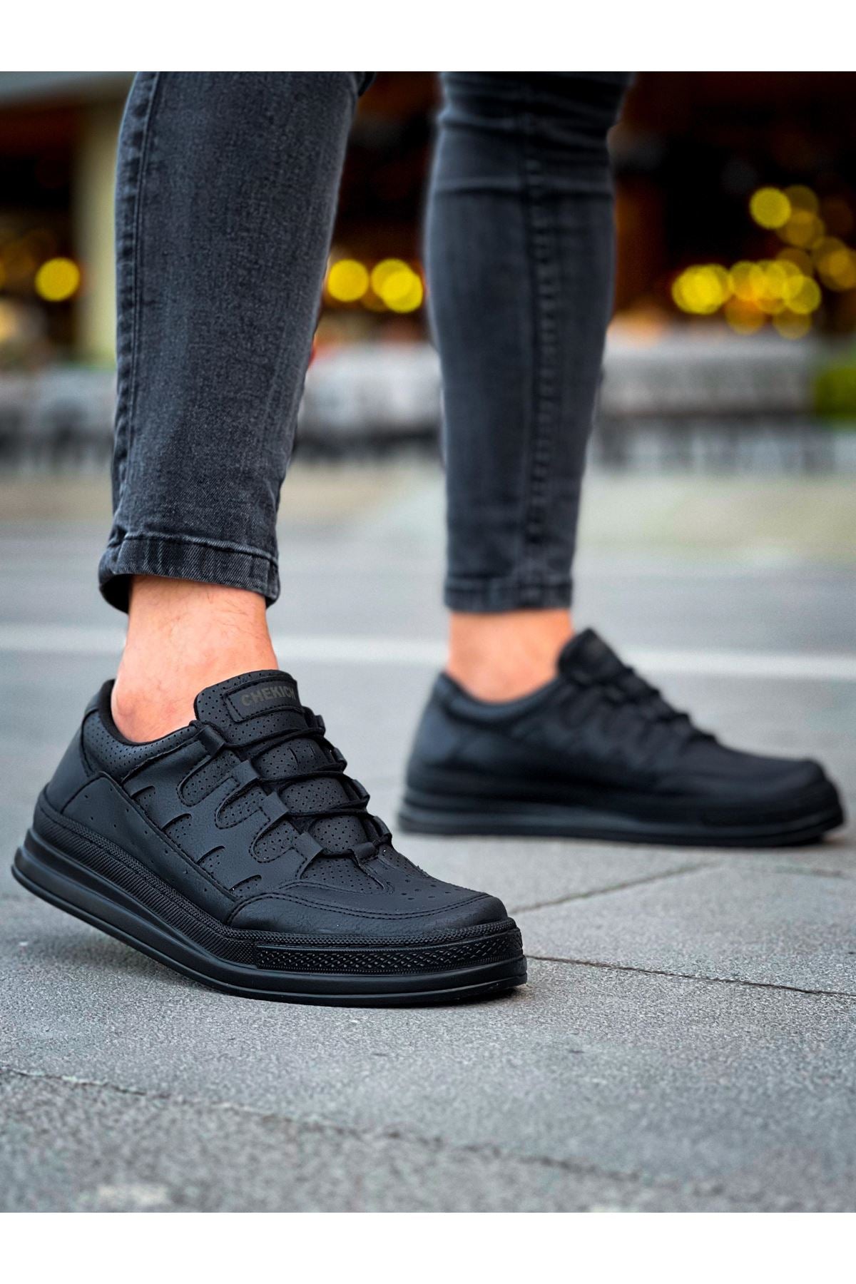 CH040 Men's Unisex Orthopedics Full Black Casual Sneaker Sports Shoes - STREETMODE™