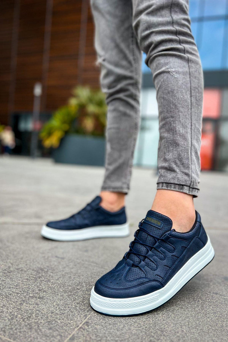 CH040 Men's Unisex Orthopedics Navy Blue-White Sole Casual Sneaker Sports Shoes - STREETMODE™