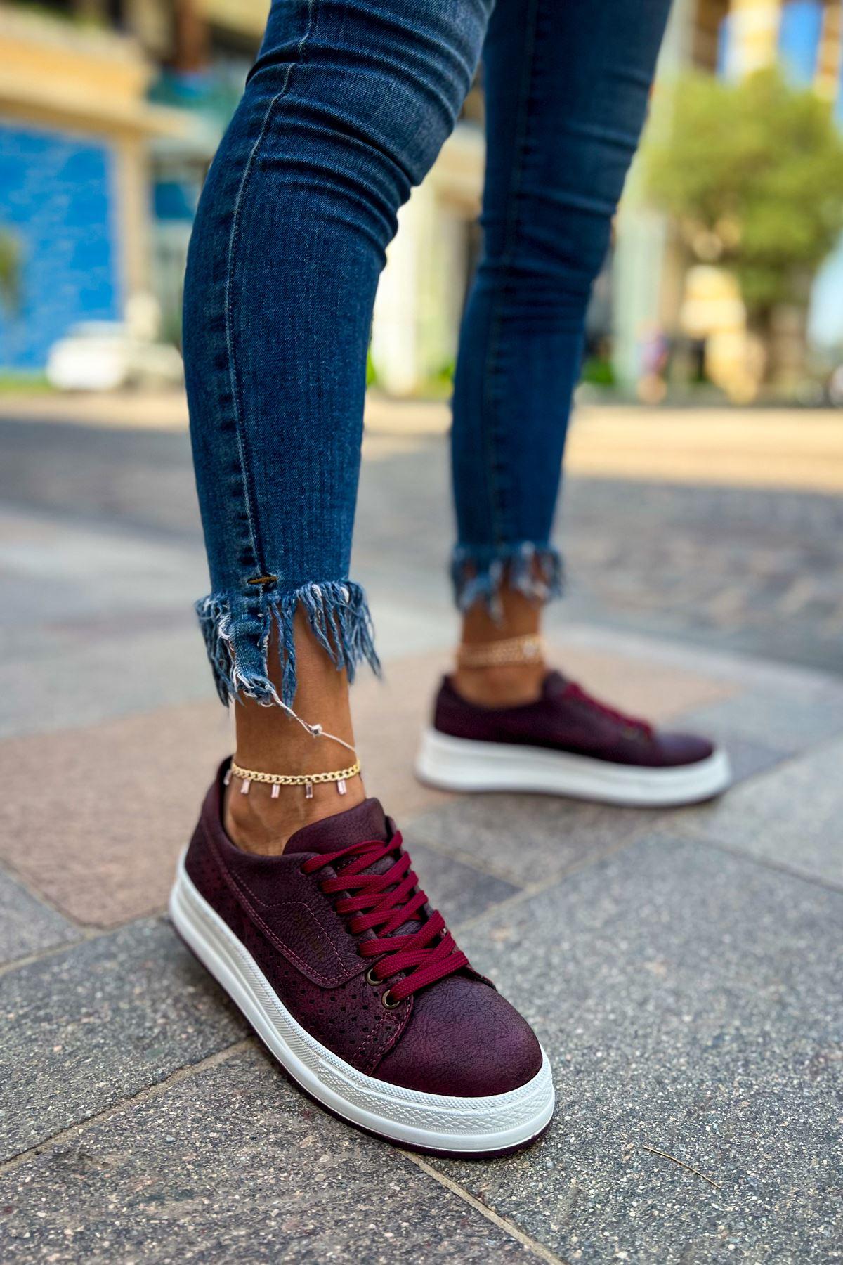 CH043 CBT Cowien Women's Shoes MAROON - STREETMODE™