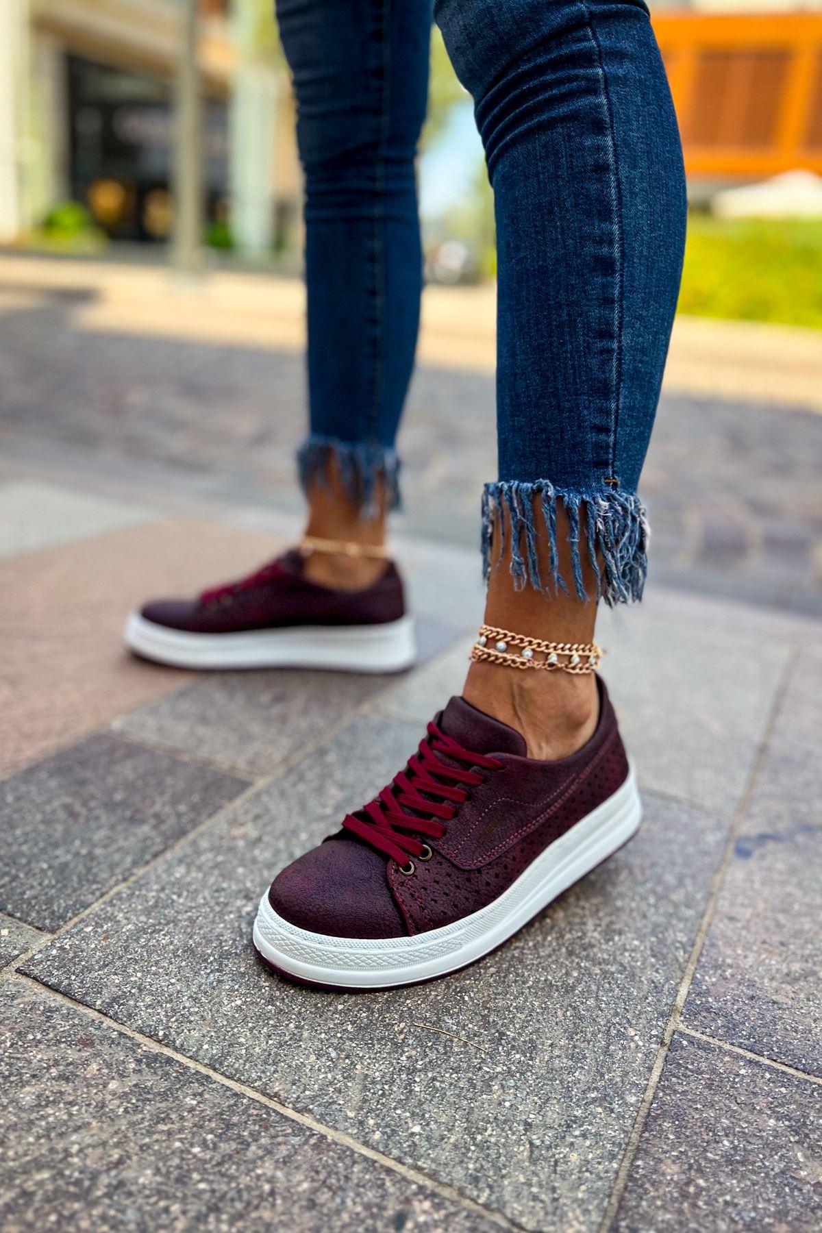 CH043 CBT Cowien Women's Shoes MAROON - STREETMODE™