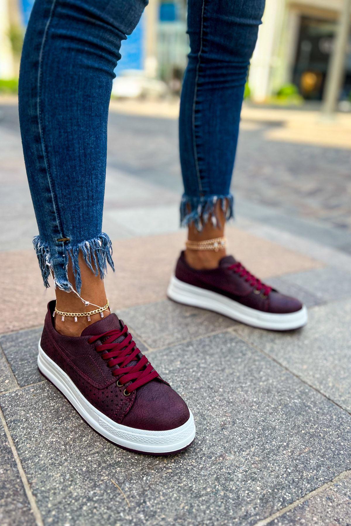 CH043 CBT Cowien Women's Shoes MAROON - STREETMODE™