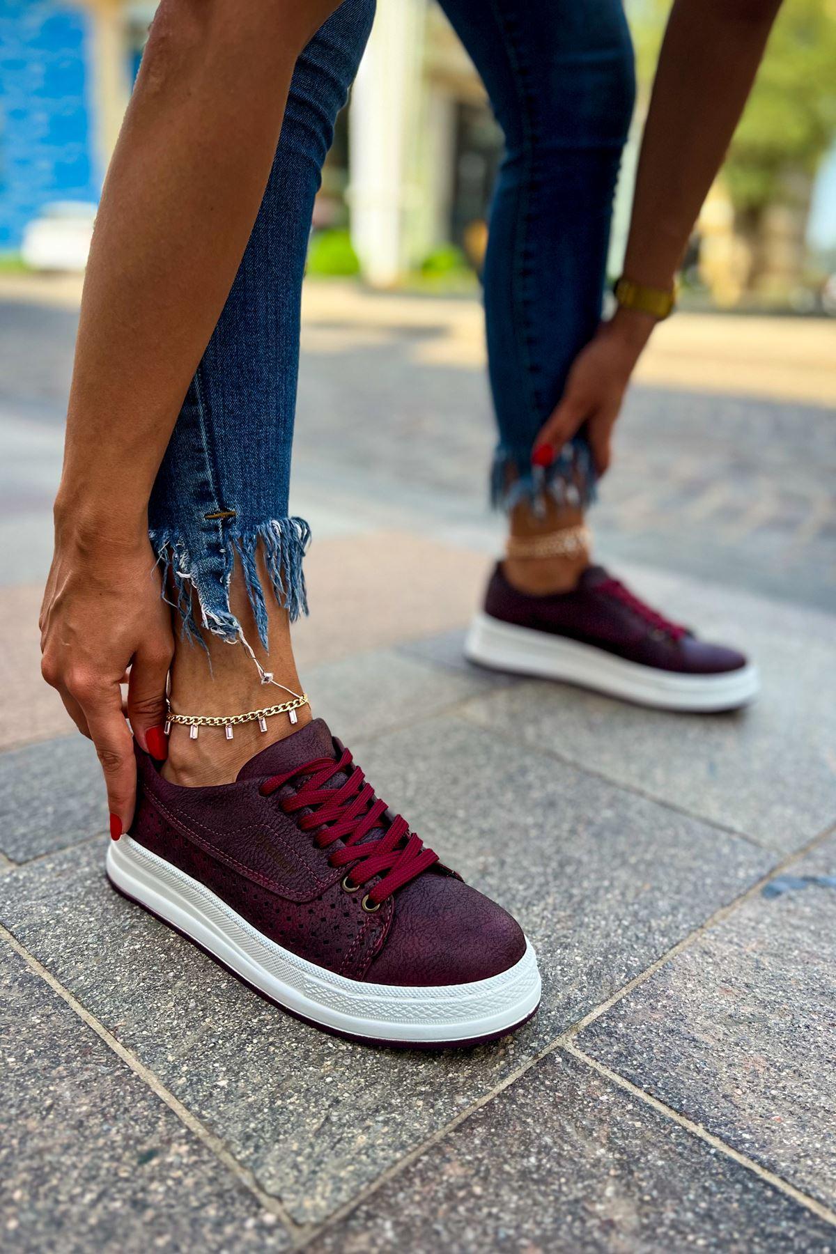 CH043 CBT Cowien Women's Shoes MAROON - STREETMODE™