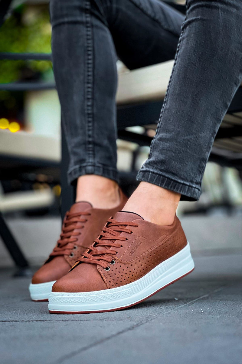 CH043 Men's Unisex Brown-White Sole Casual Shoes - STREETMODE™