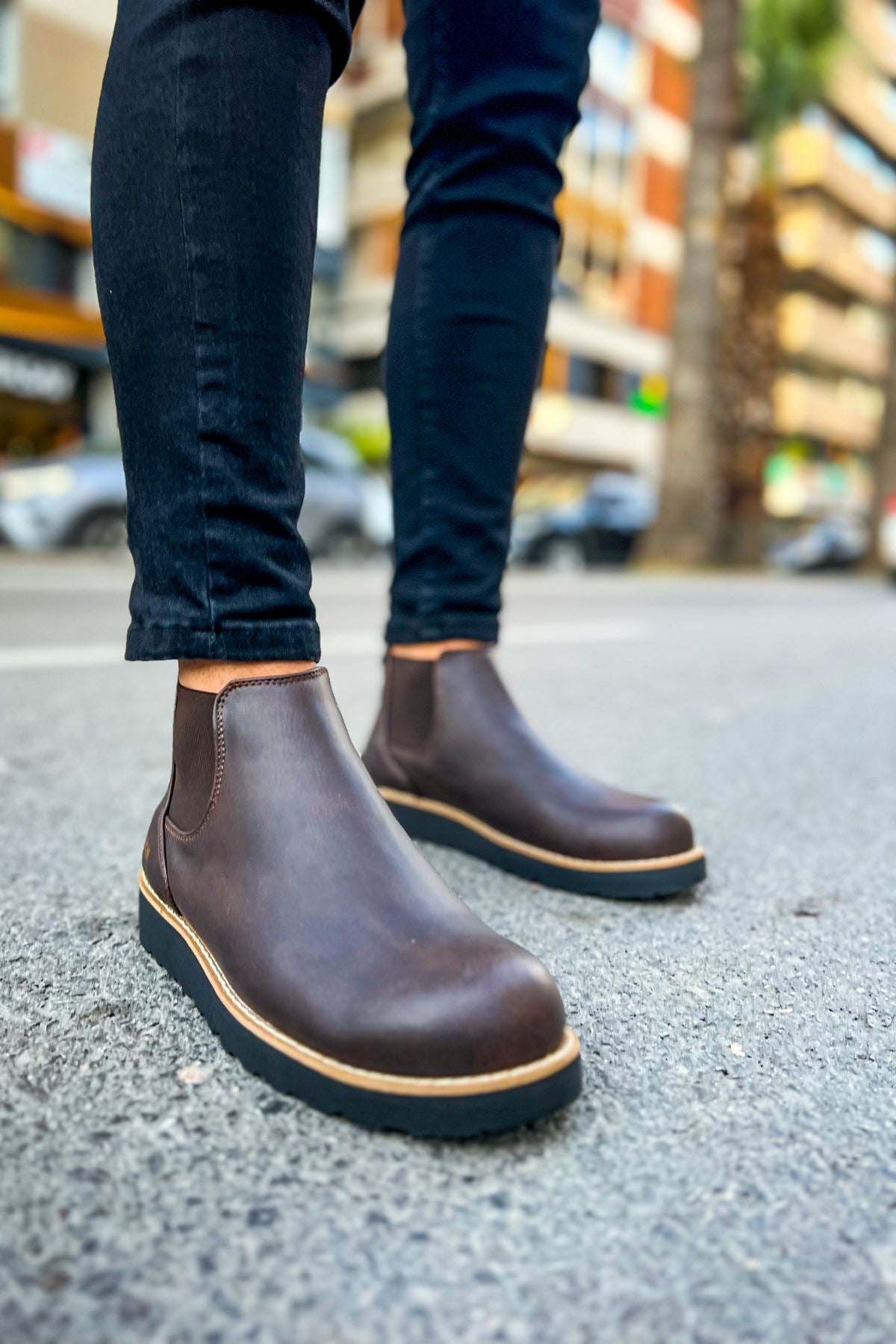 CH045 ST Chelsea Men's Boots BROWN - STREETMODE™