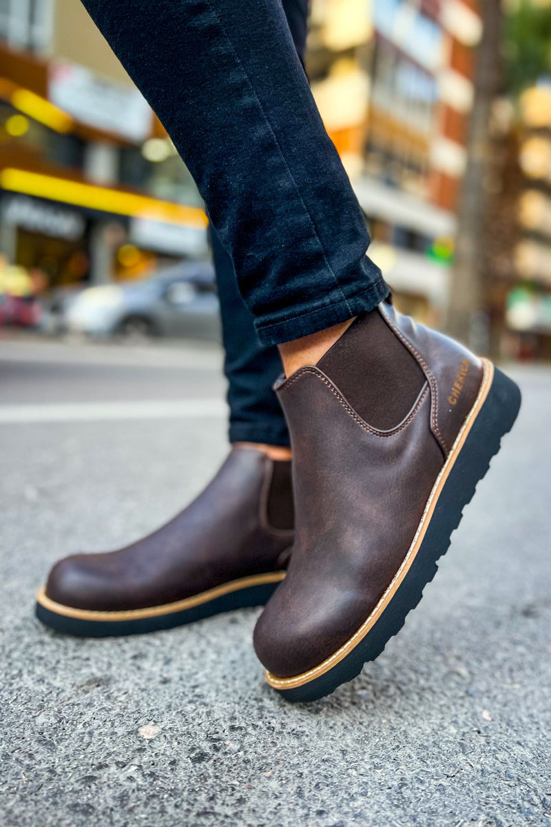 CH045 ST Chelsea Men's Boots BROWN - STREETMODE™