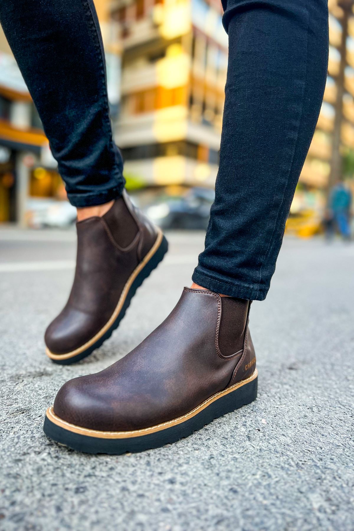 CH045 ST Chelsea Men's Boots BROWN - STREETMODE™