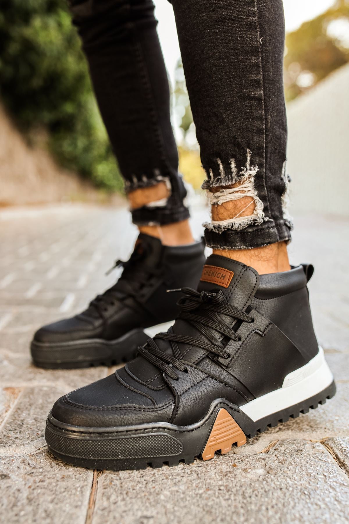 CH057 SBT Men's Sneaker Boots BLACK / BLACK - STREETMODE™