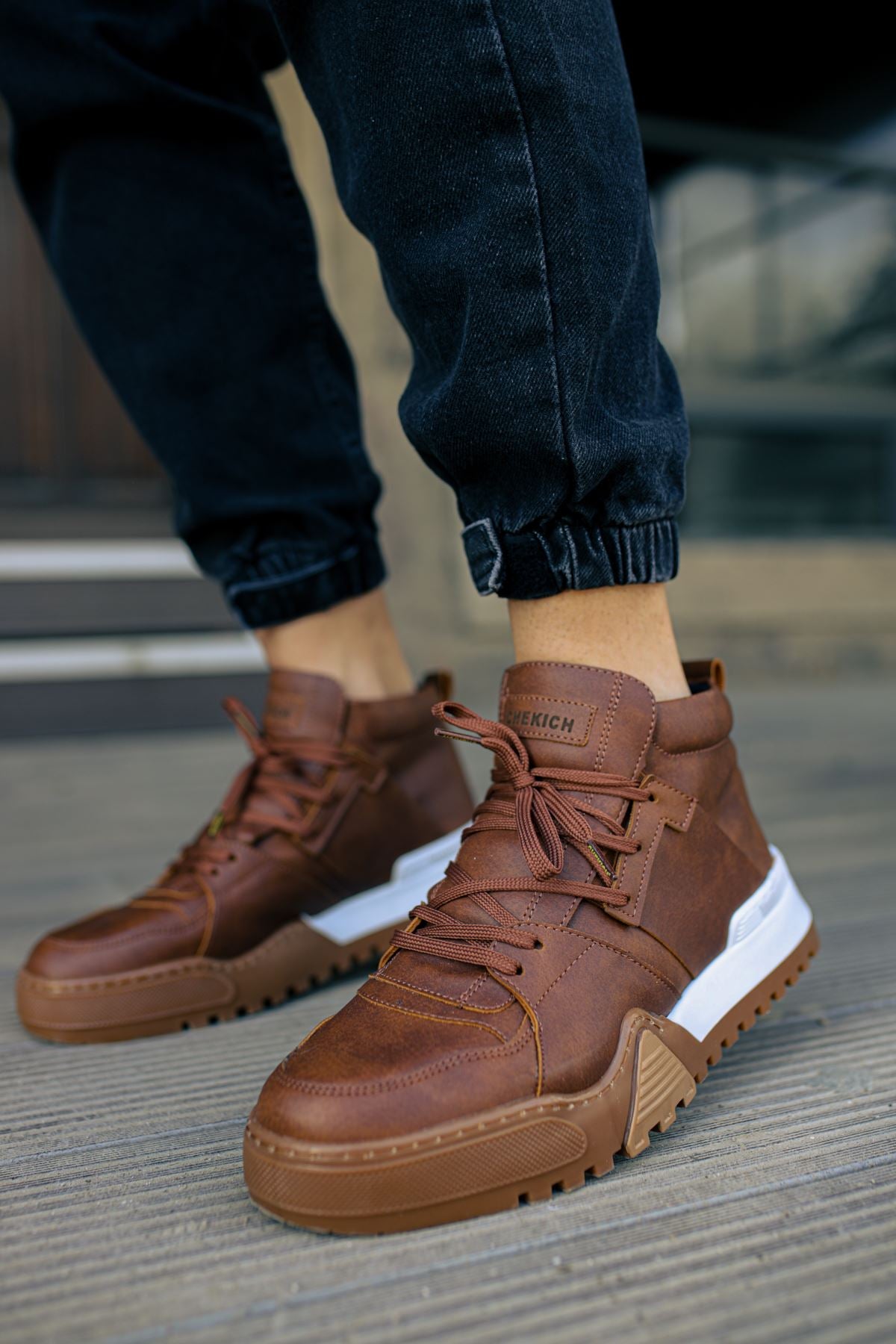 CH057 WS  Men's Sneaker Boots BROWN - STREETMODE™