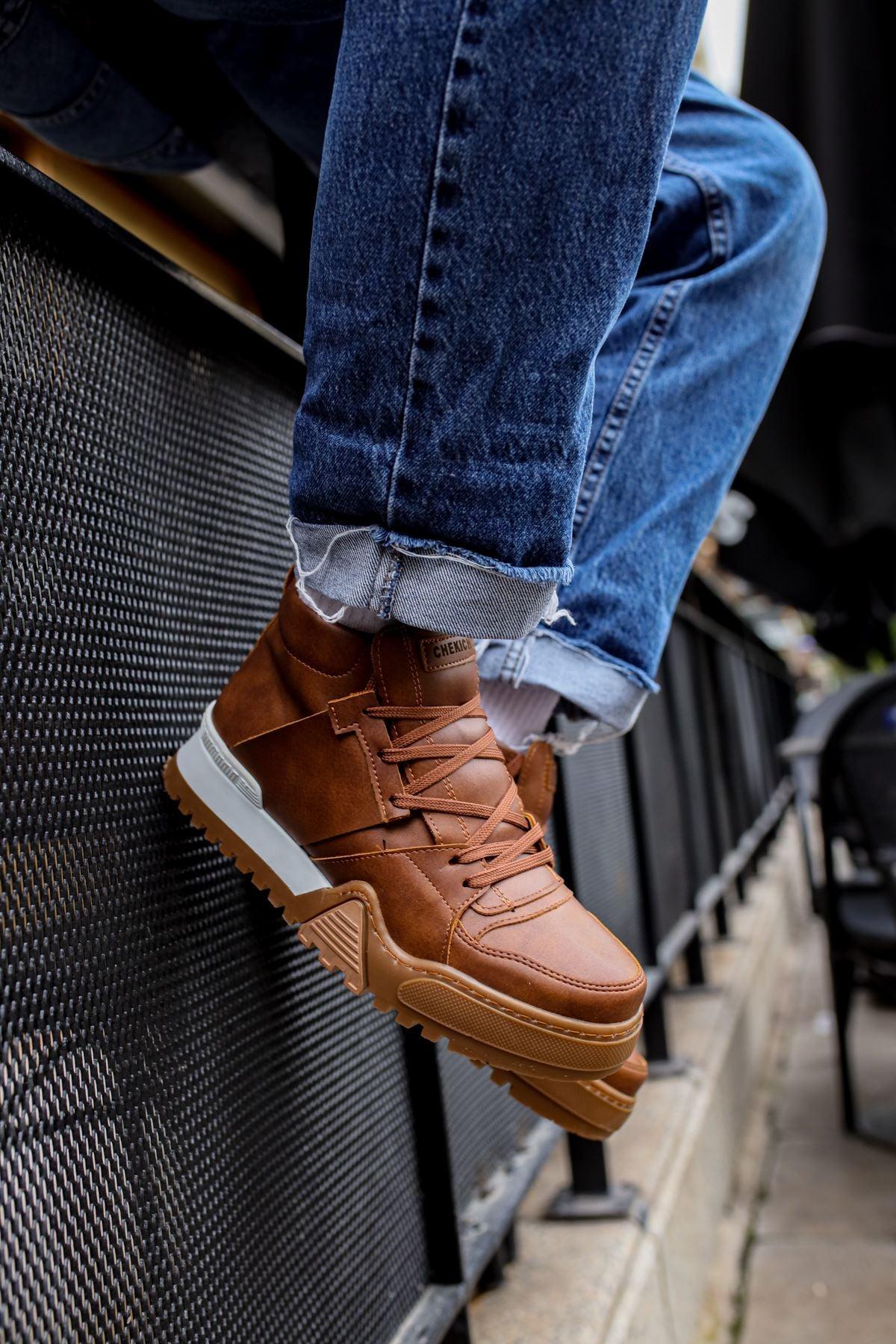 CH057 WS  Men's Sneaker Boots BROWN - STREETMODE™