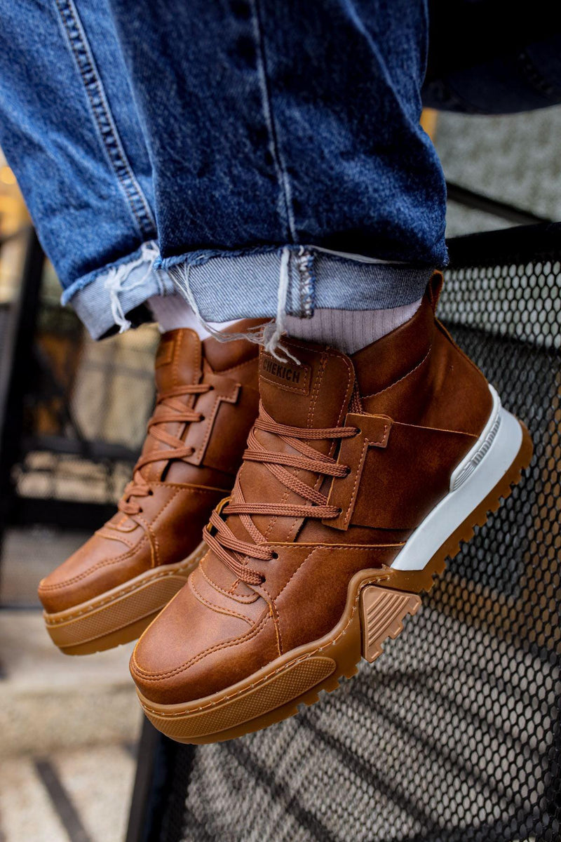 CH057 WS  Men's Sneaker Boots BROWN - STREETMODE™