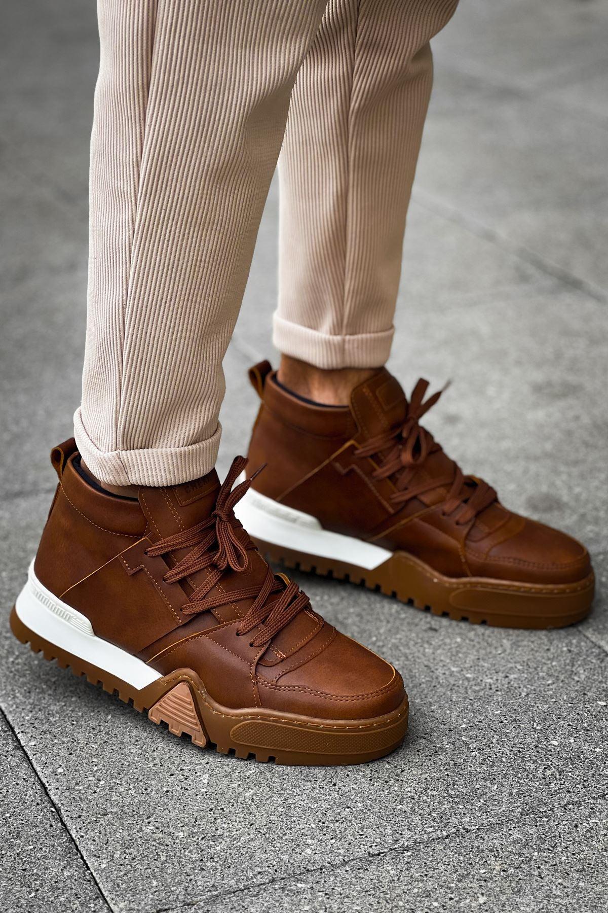 CH057 WS  Men's Sneaker Boots BROWN - STREETMODE™