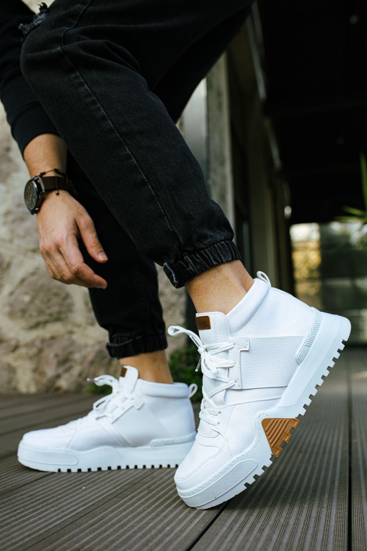 CH057 WS Men's Sneaker Boots WHITE - STREETMODE™